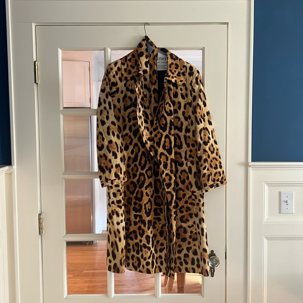 Escada animal print trench coat- size 38